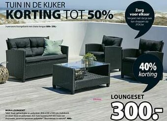 Jysk Mora loungeset aanbieding