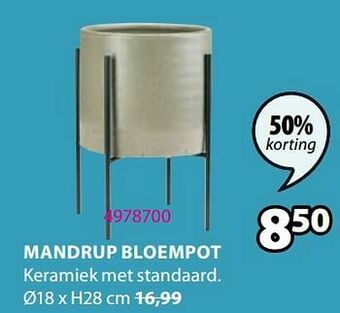 Jysk Mandrup bloempot aanbieding