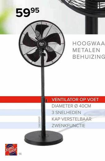 Euroshop Ventilator Op Voet aanbieding
