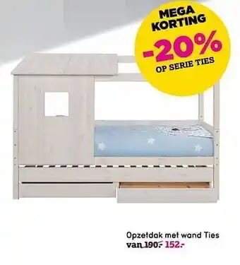 Opzetdak met wand ties