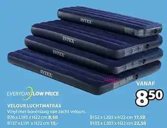 Velour luchtmatras intex