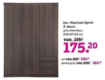Kleerkast sprint 3-deurs