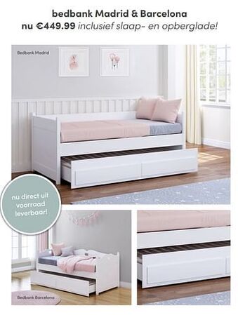 Baby & Tiener Bedbank madrid + barcelona aanbieding
