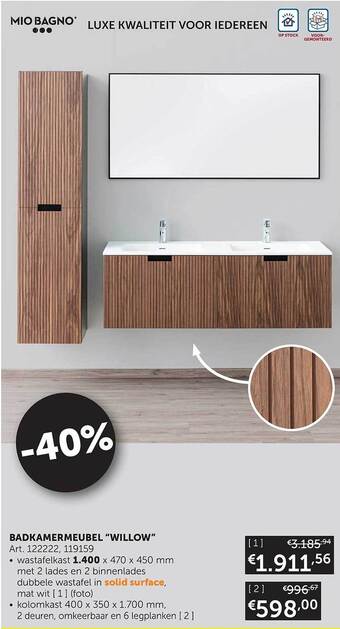 Zelfbouwmarkt Badkamermeubel aanbieding