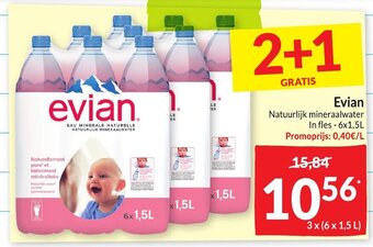 Intermarché Evian Natuurlijk mineraalwater aanbieding