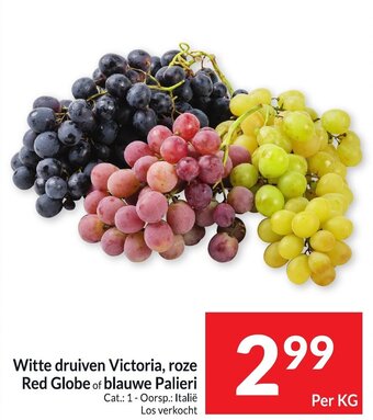 Intermarché Witte druiven Victoria, roze Red Globe of blauwe Palieri aanbieding