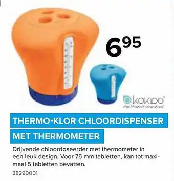 Euroshop Thermo-klor Chloordispenser Met Thermometer Kokido aanbieding