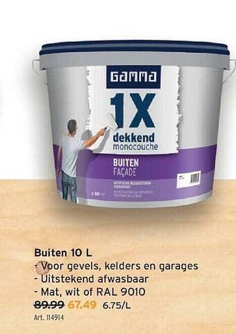 GAMMA Gamma Buiten 10l aanbieding