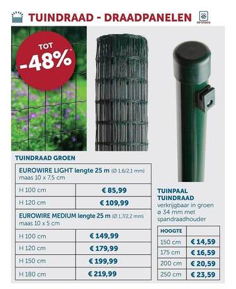 Zelfbouwmarkt Tuindraad Groen aanbieding