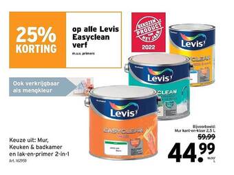 GAMMA Levis Easyclean Verf aanbieding