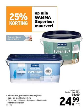 GAMMA Gamma Superieur Muurverf aanbieding