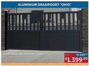Zelfbouwmarkt Aluminium Draaipoort aanbieding