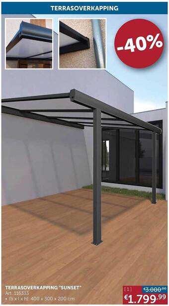 Zelfbouwmarkt Terrasoverkapping aanbieding