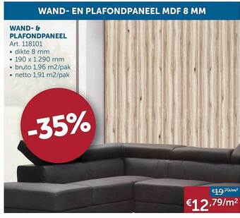Zelfbouwmarkt Wand- & Plafondpaneel aanbieding