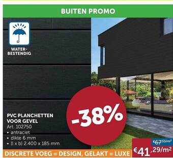 Zelfbouwmarkt Pvc Planchetten Voor Gevel aanbieding