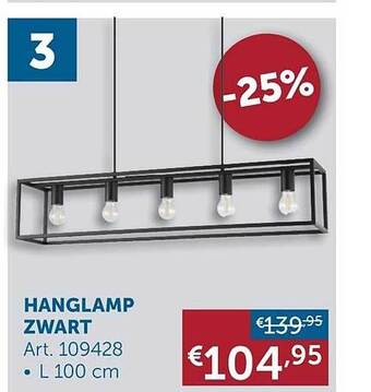 Hanglamp Zwart