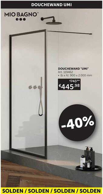 Zelfbouwmarkt Douchewand aanbieding