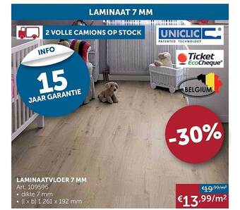 Zelfbouwmarkt Laminaatvloer 7mm aanbieding