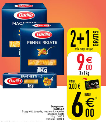 Cora Barilla Deegwaren aanbieding