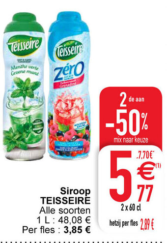 Cora Siroop Teisseire aanbieding