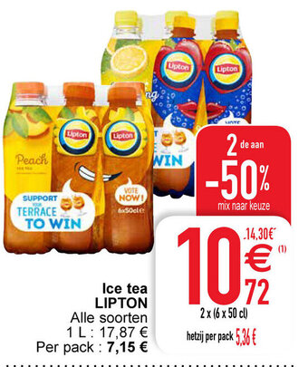 Cora Lipton Ice tea aanbieding