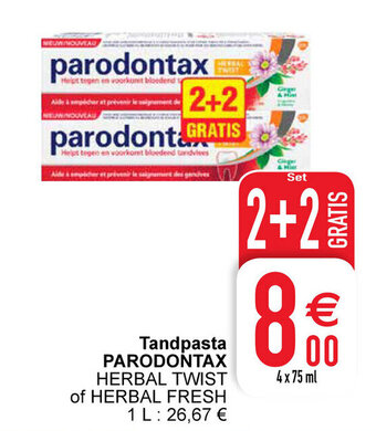 Cora Parodontax Tandpasta aanbieding