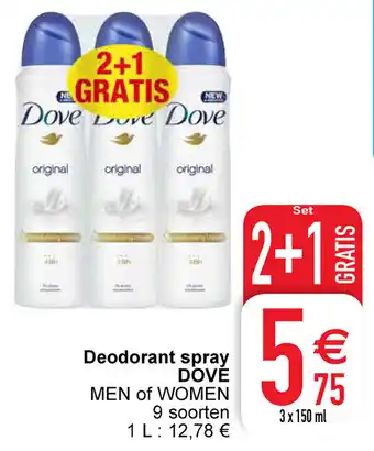 Cora Dove Deodorant spray aanbieding