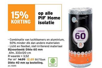 GAMMA Pif home isolatie aanbieding