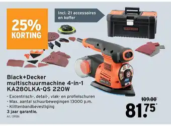 GAMMA Black + decker multischuurmachine 4-in-1 ka280lka-qs 220w aanbieding