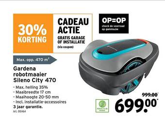 GAMMA Gardena robotmaaier sileno city 470 aanbieding