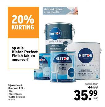 GAMMA Histor perfect finish lak en muurverf aanbieding