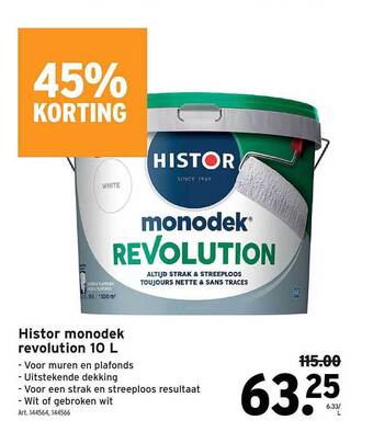 GAMMA Histor monodek revolution 10l aanbieding