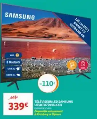 Auchan Televiseur LED samsung 125CM (50") smart TV ultra HD 4K aanbieding