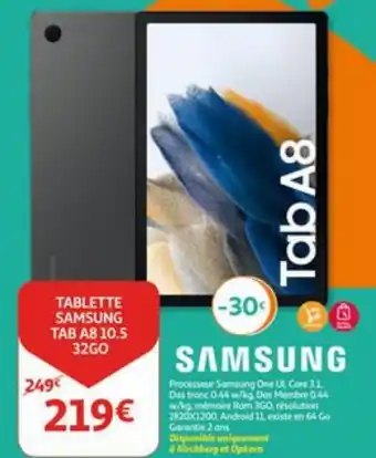 Auchan Tablet samsung tab A8 10.5 32GO aanbieding