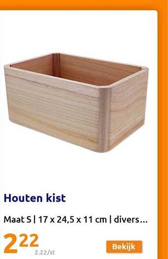 Action Houten kist aanbieding