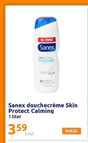 Action Sanex douchecrème skin protect calming aanbieding