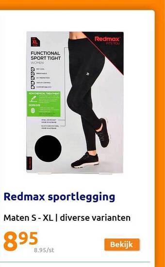 Action Redmax sportlegging aanbieding