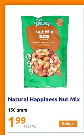 Action Natural happiness nut mix aanbieding
