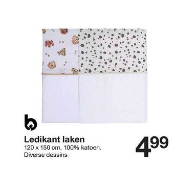 Zeeman Ledikant laken aanbieding