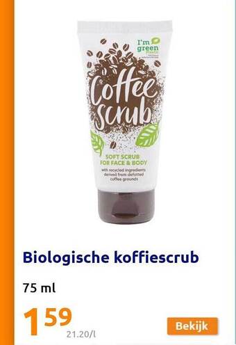 Biologische koffiescrub
