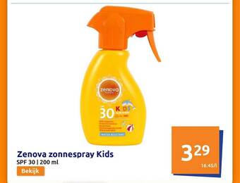 Action Zenova zonnespray kids aanbieding