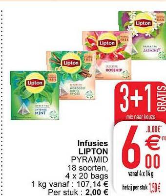 Cora Infusies lipton aanbieding