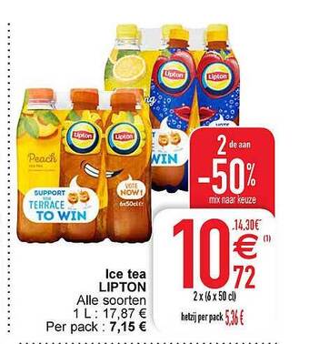 Cora Ice tea lipton aanbieding