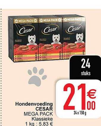 Cora Hondenvoeding cesar aanbieding