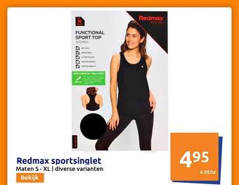 Action Redmax sportsinglet aanbieding