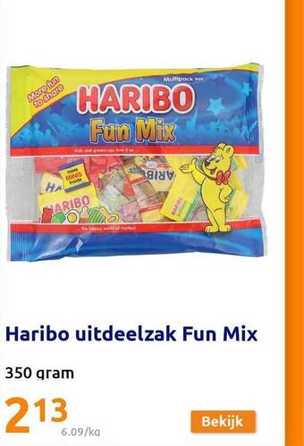 Action Haribo uitdeelzak fun mix aanbieding