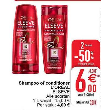 Cora Shampoo of conditioner l'oréal aanbieding