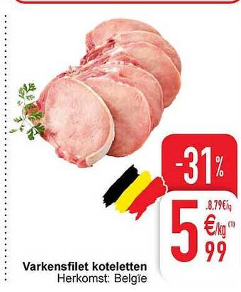 Cora Varkensfilet koteletten aanbieding