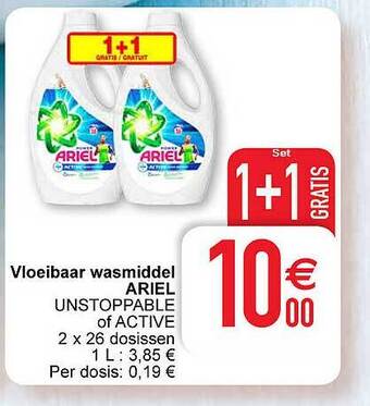 Cora Vloeibaar wasmiddel ariel aanbieding