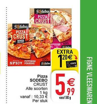 Cora Pizza sodebo aanbieding